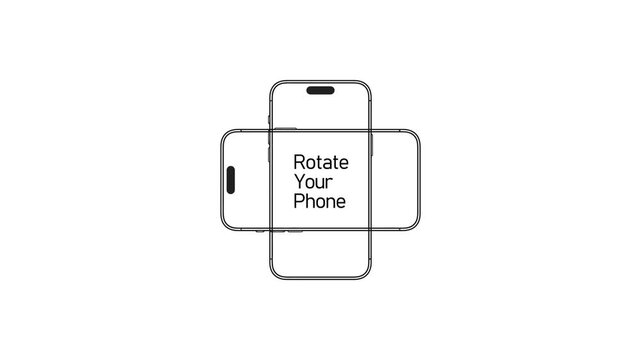 Rotate Your Phone Screen Orientation Icon Animation for Mobile Device Display
