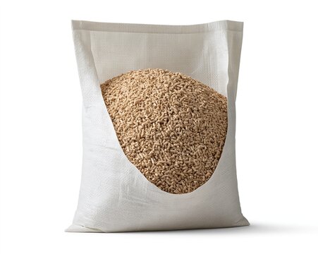 Open Bag of Brown Pellets