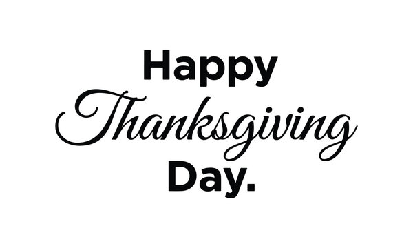 Happy Thanksgiving Day Modern Typography Design