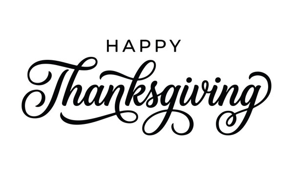 Happy Thanksgiving Bold and Cursive Typography Design