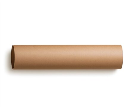 Brown Cardboard Tube, Plain Surface, No Labels or Stickers