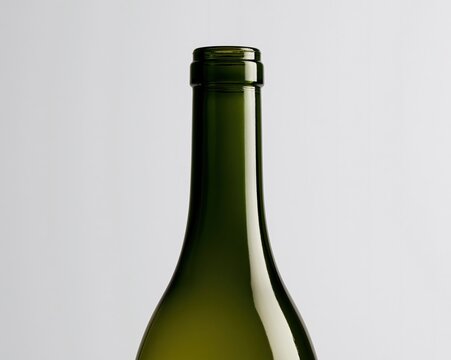 Green Glass Bottle with Corked Top