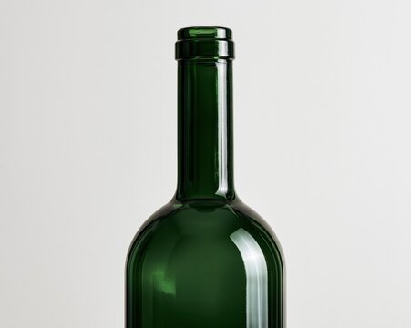 Green Glass Bottle with Corked Top