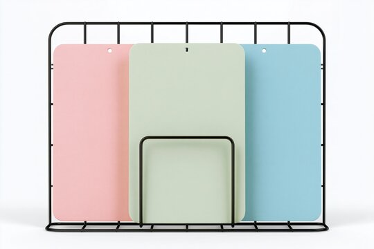 Colorful Pastel Boards in Metal Frame Display