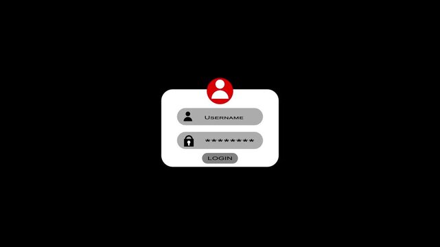 Login authentication interface with username, password, account access, security and user input form.