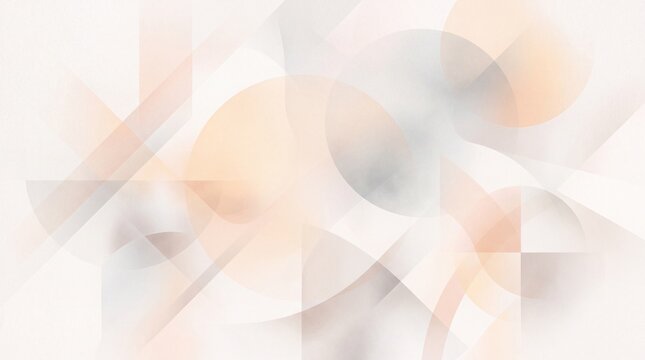 Abstract Geometric Background with Soft Pastel Shapes and Lines