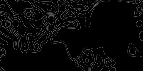 waves on black background. waves on black background. Topographic background and texture, abstract monochrome image.  © Noor