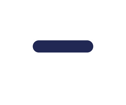 Dark Blue Minus Sign Icon Vector Isolated on Black Background