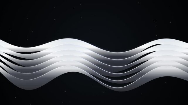 Abstract Liquid Platinum Wave Animation Loop