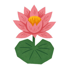 Obraz premium PNG Colorful lotus flower illustration