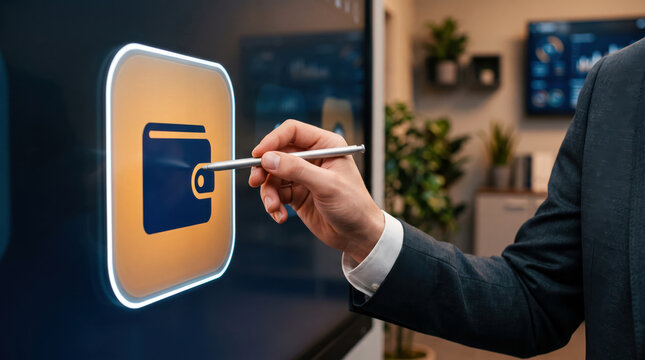 Budget decisions about everyday expenses and purchases are represented by a wallet icon that links personal finance with the money available for payments and household spending