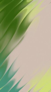 Abstract green and beige fluid waves pattern with soft glowing light effects.