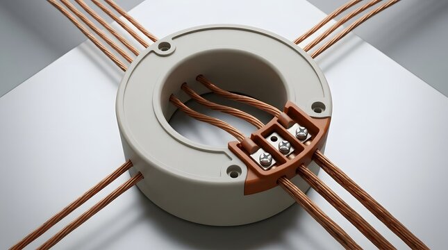 Electrical current transformer component with copper wiring