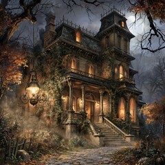 Fototapeta premium The House in the Mist