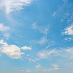 Fototapeta premium Vast Summer Sky with Scattered Cirrus and Cumulus Clouds