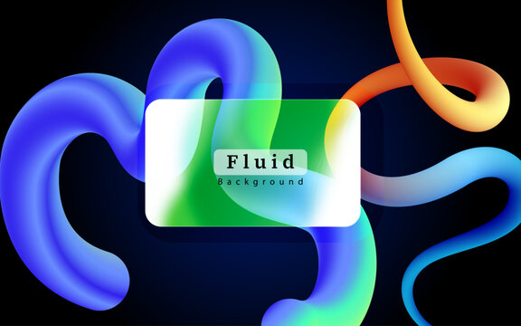 Colorful 3D Fluid Abstract Background with Modern Gradient Shapes