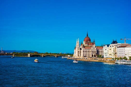 Budapest parliament building on the Danube river