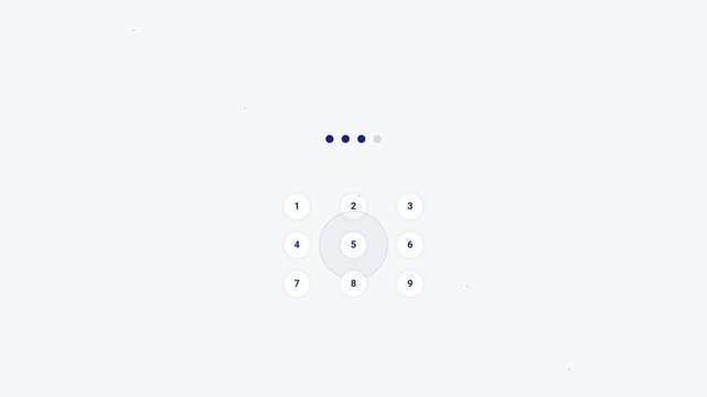 Digital Security Authentication Numeric Keypad Pin Entry With Green Authorized Lock Icon