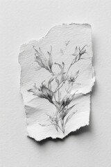 Obraz premium Delicate pencil sketch floral art.