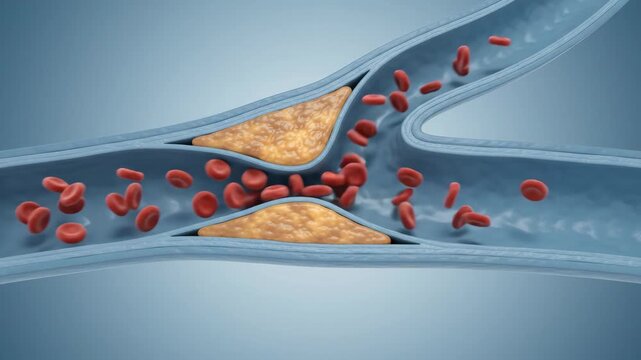 Carotid Artery Stenosis at Bifurcation with Atherosclerotic Plaque for Vascular Education