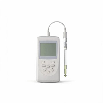 Precision Laboratory pH Meter with Probe for Chemical Measurement Isolated on White
