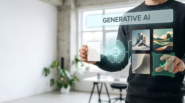 A person wearing a hoodie with generative ai artwork displayed on the back