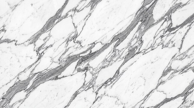 White Marble Texture Background with Grey Veins