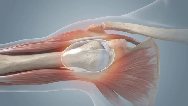 Subacromial Bursitis With Fluid-Filled Bursa During Shoulder Elevation for Medical Education
