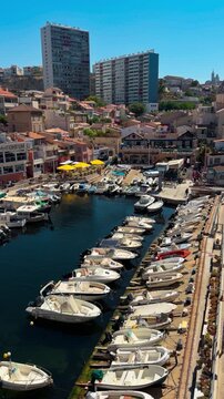 Walk along embankment of the old town of Marseille, Provence, Alps, Cote d'Azur, France, June 8, 2026. High quality 4k footage