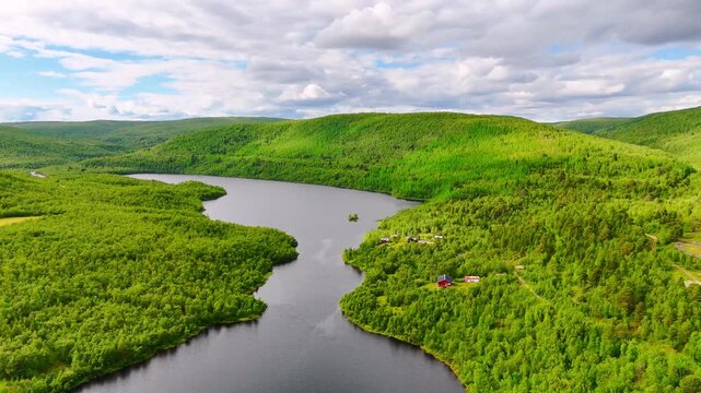 Tana River Valley, Border between Finland and Norway