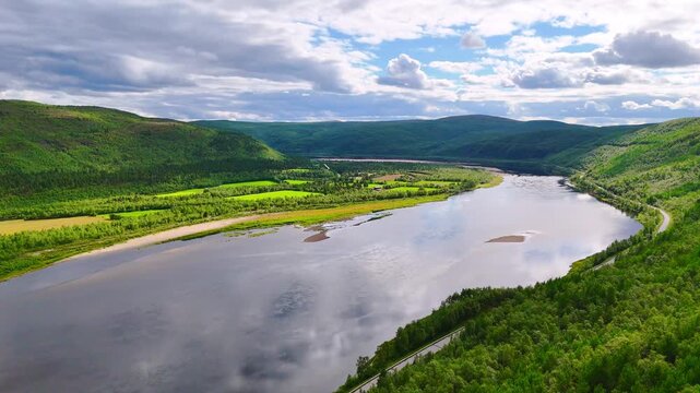 Tana River Valley, Border between Finland and Norway