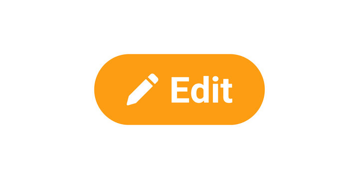 Orange edit button with pencil icon for text editing and interface modifications.