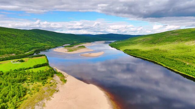 Tana River Valley, Border between Finland and Norway