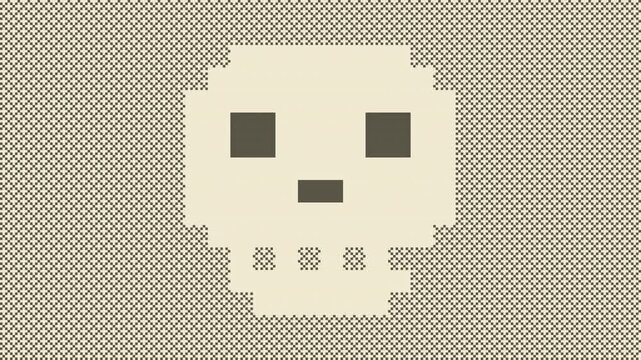 skull zoom Pixel transitions on a alpha channel