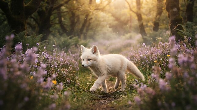 A rare little fox life in the hidden forest