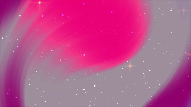 Abstract background with swirling pink and grey colors and sparkling stars.