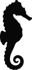Seahorse silhouette vector. Sea horse vector icon © Shimul