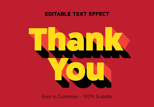 Thank You Text Effect