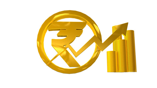 golden rupees sign