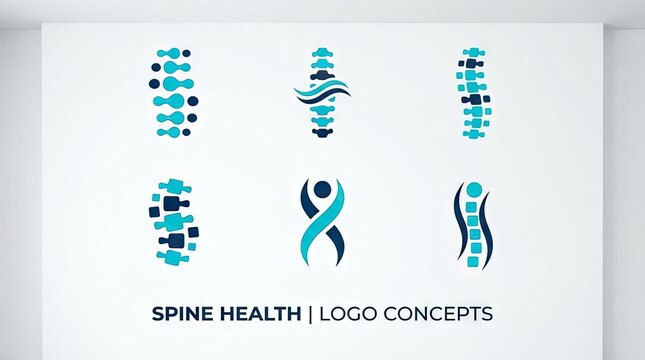 Spine health and chiropractic logo concepts.