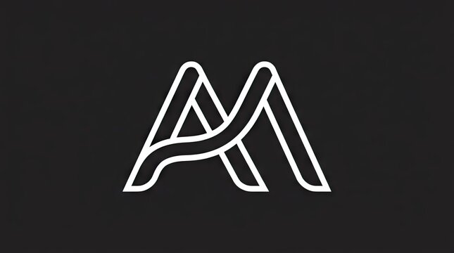 Elegant linear monogram logo for luxury branding.