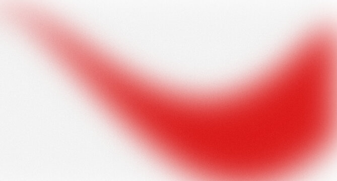 Abstract red spray paint texture on a white background with a curved gradient effect