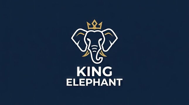 King Elephant royal head logo with crown.