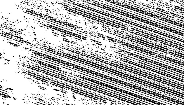 Black and white abstract and grunge transition pattern with smooth motion pixel effect for sportswear pattern. Vector format illustration. Eps10