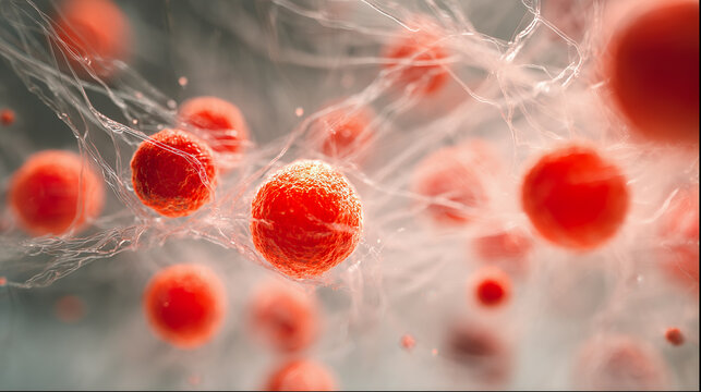 3D cinematic visualization of a white blood cell engulfing