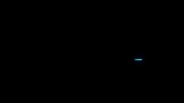 Mysterious glowing blue UFOs flying in dark space