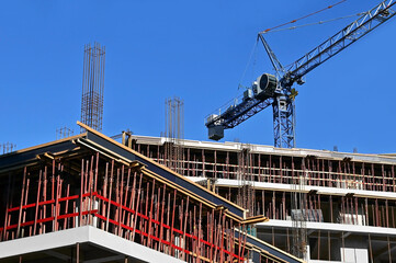 Construction site with a tower crane © Unkas Photo