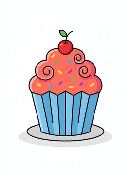cupcake vector illustration