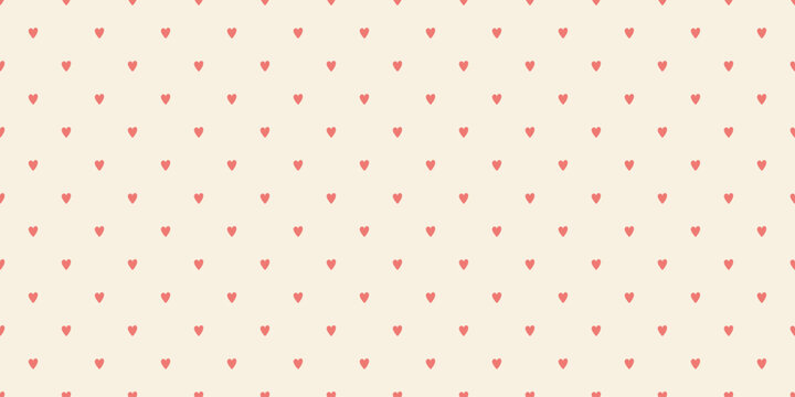 Cute preppy tiny hearts seamless pattern. Cute pastel color love background. Hand drawn heart. Valentine's Day print for textile, texture and wrapping paper. Girly pattern. Vector illustration