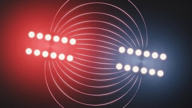 Coupled Resonant Coils Exchanging Energy Through A Shared Magnetic Flux Bridge Seamless Loop in deep gray tones